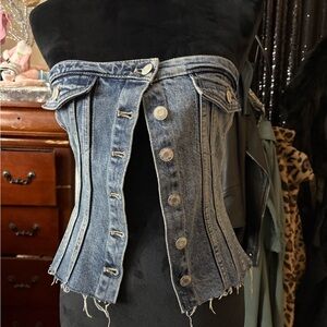 Denim Corset Top